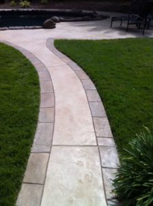 and Carved Limestone Flagstone Pattern Concrete San Jose
