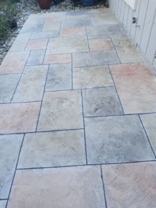 Limestone patio resurfacing