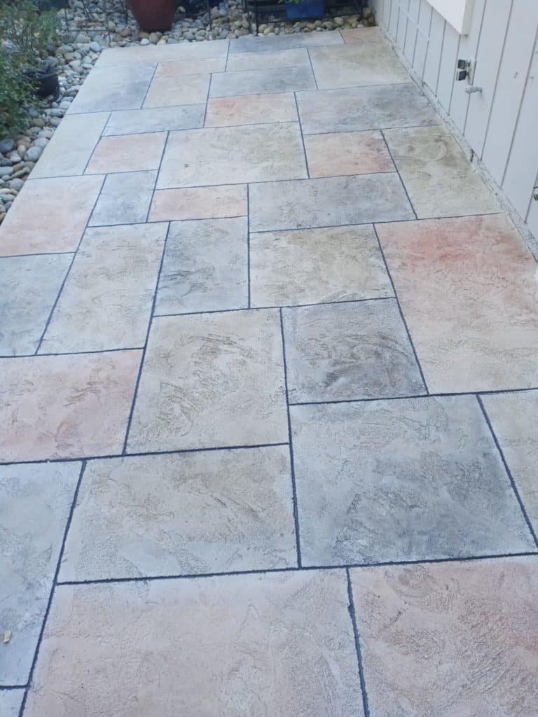 Limestone patio resurfacing