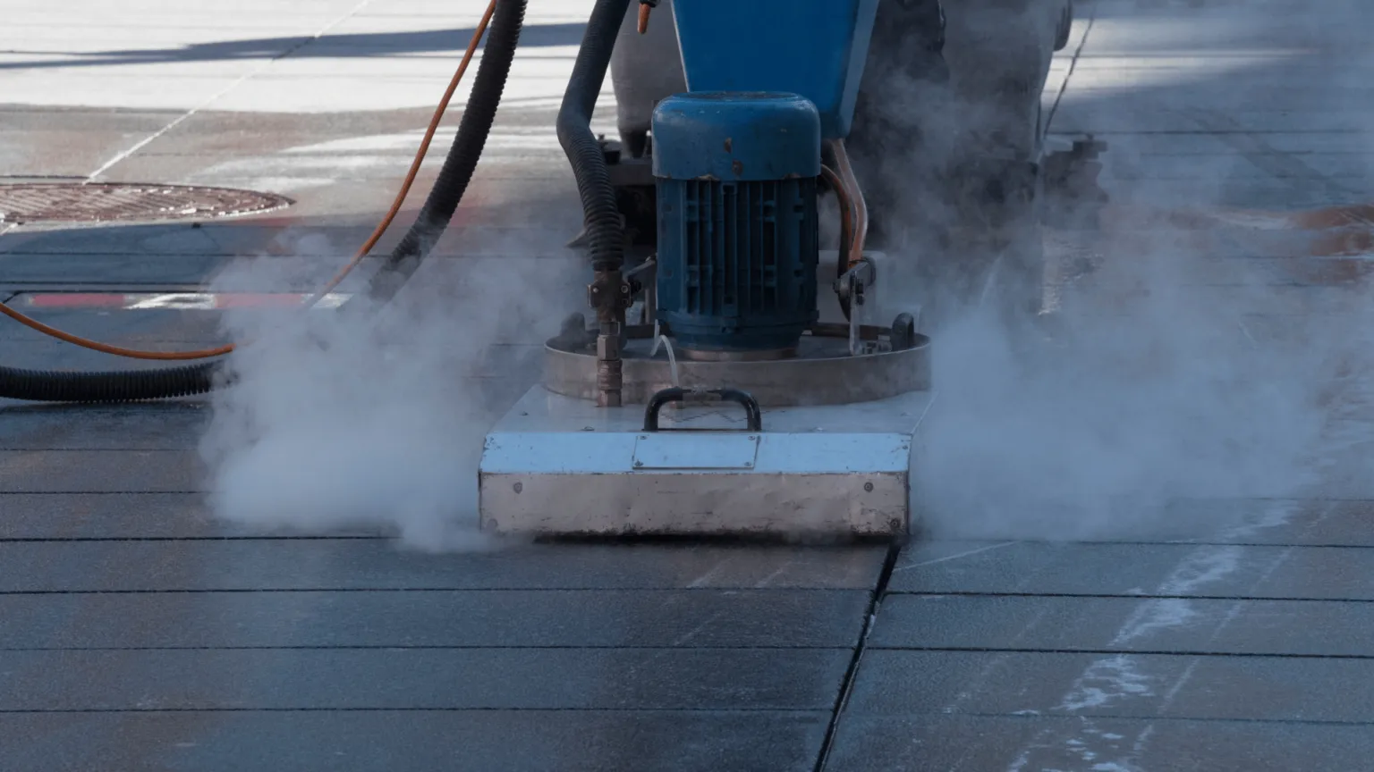 clean stained concrete floors